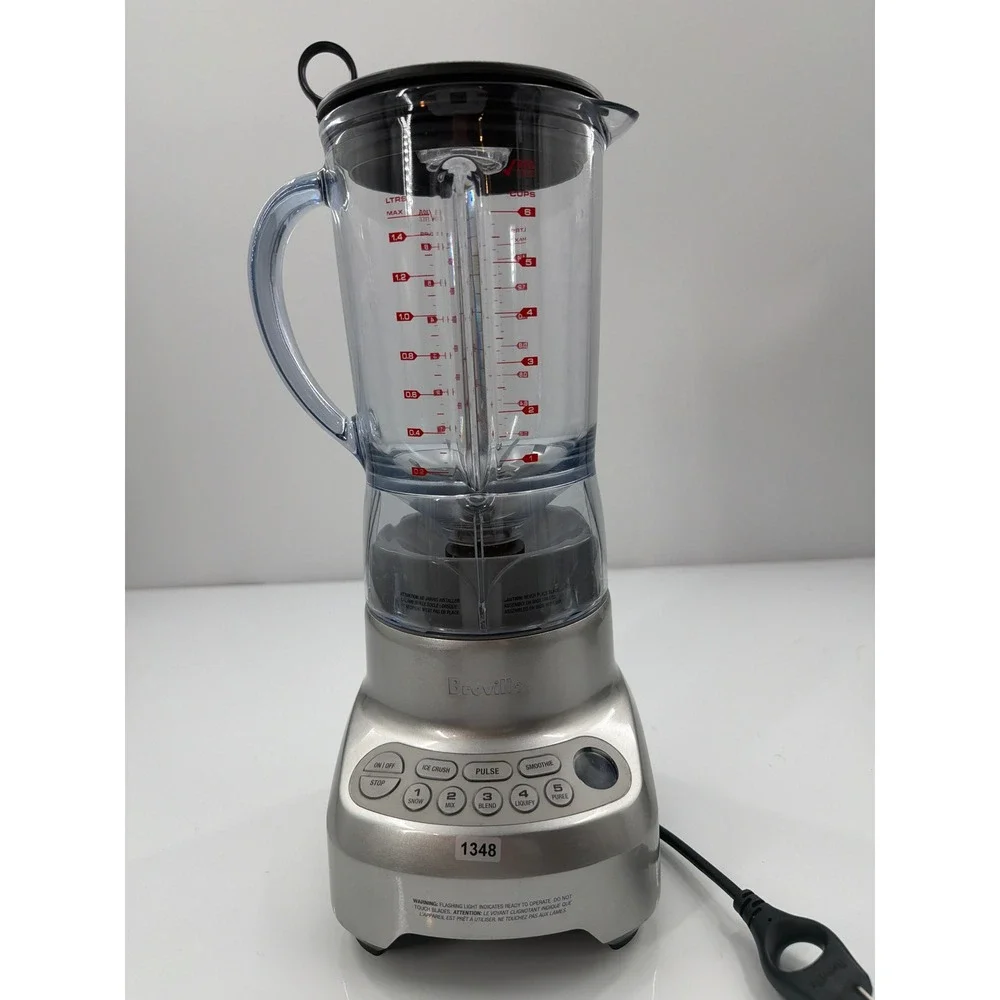 Breville Hemisphere Control Blender BBL605XL Silver 5-Speed 1.5L 50oz Jug